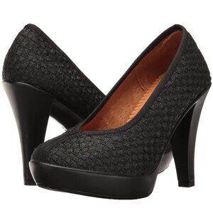EUC - Bernie Mev Legend Platform Heels/Pumps - Black/Metallic - Size 7